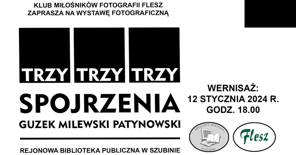 'Trzy Spojrzenia' wystawa fotograficzna w szubińskiej bibliotece